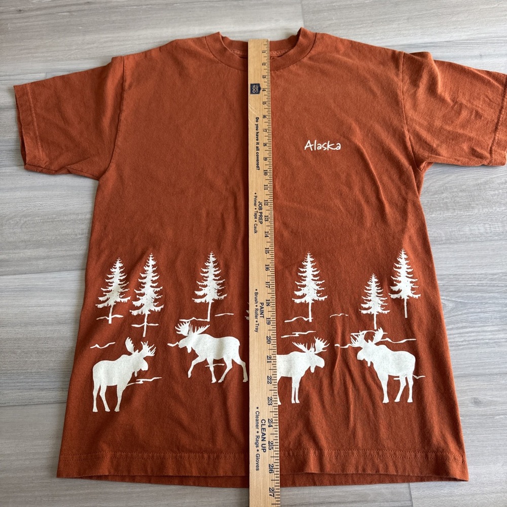 Vintage Alaska Shirt Med Burnt Orange Moose Trees Alstyle Apparel‎ & Activewear - Picture 8 of 9